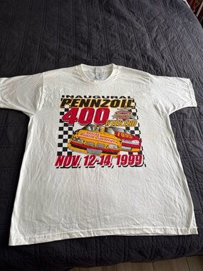 Inaugural Pennzoil 400 1999 Vintage Race Tee - White